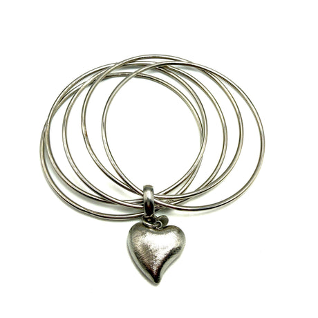 Bracciale 5 fili Cuore Acciaio inossidabile
