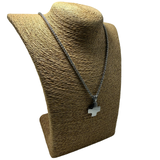 Collana Croce Silver acciaio inossidabile