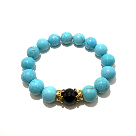 Bracciale pasta di turchese, onice e Corone (Copia)