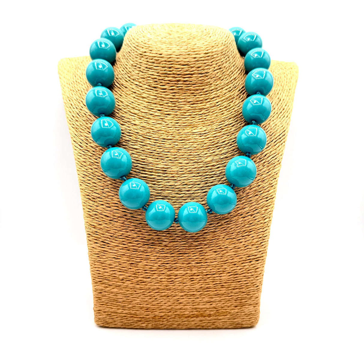 Collana sfere in Resina Verde Oltremare
