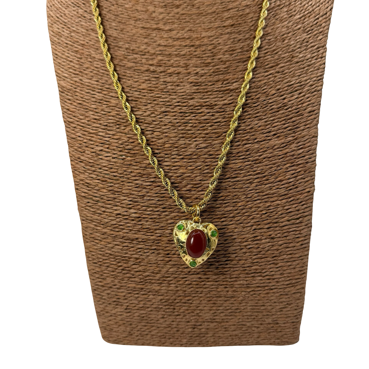 Collana Lanterna Cuore Giada Corniola