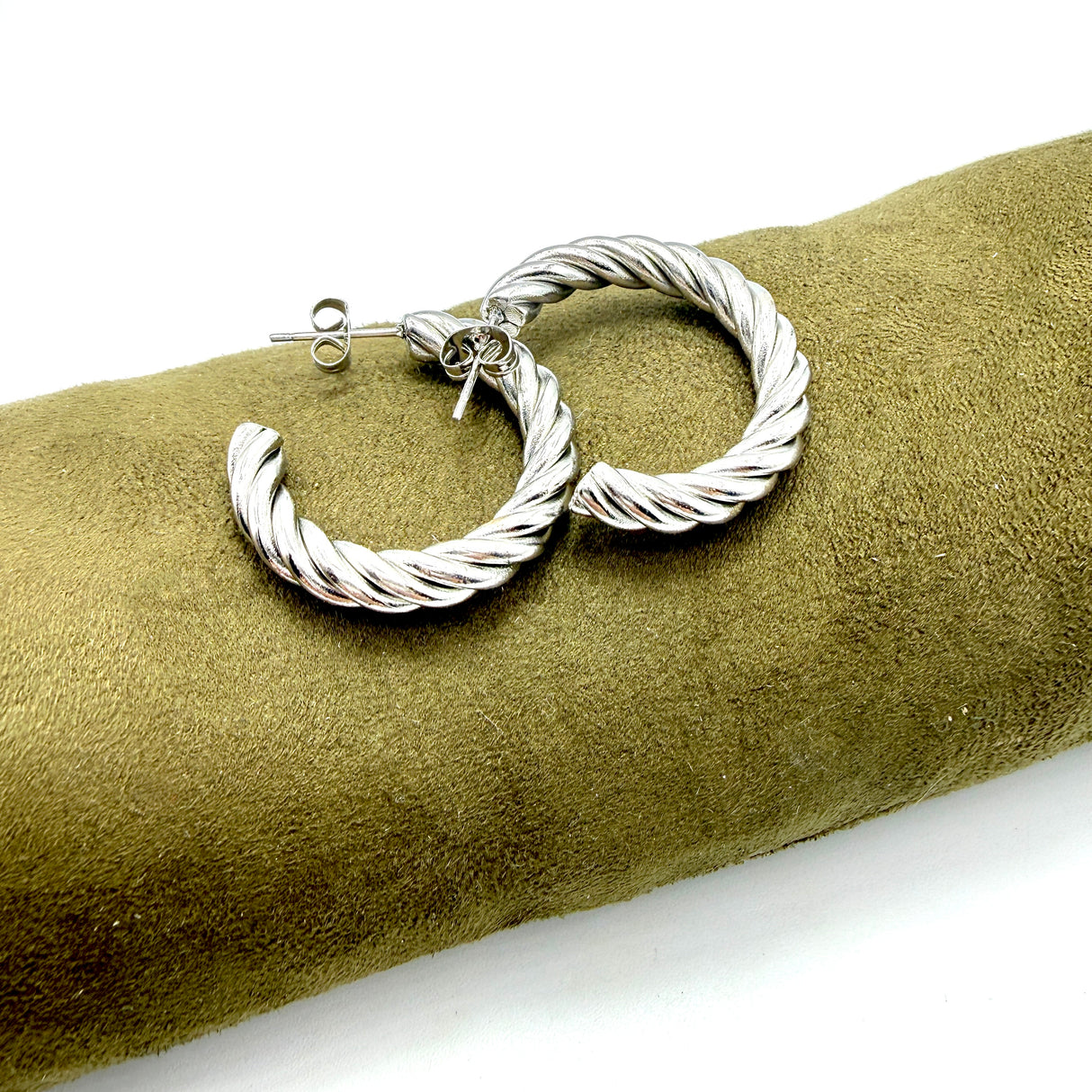 Orecchini Cerchio Torcione Acciaio inossidabile