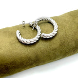 Orecchini Cerchio Torcione Acciaio inossidabile