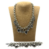 Collana e bracciale Lucky cuore sacro BLACK DUO