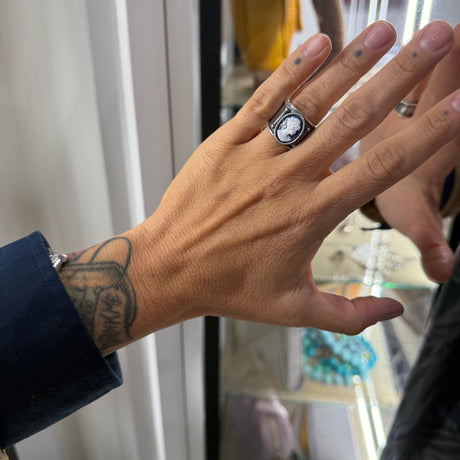 Cammeo Blu Argento925