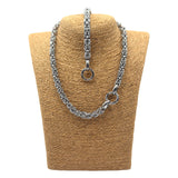 Collana e Bracciale Bizantina Media gancio ad anello DUO