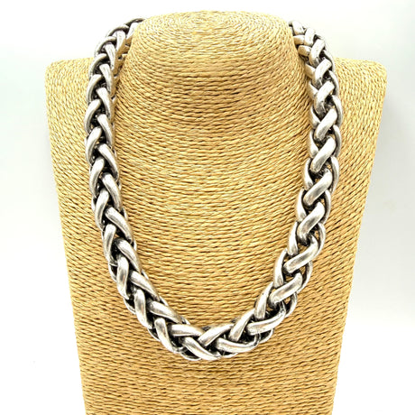 Collana Spiga Ottone Silver