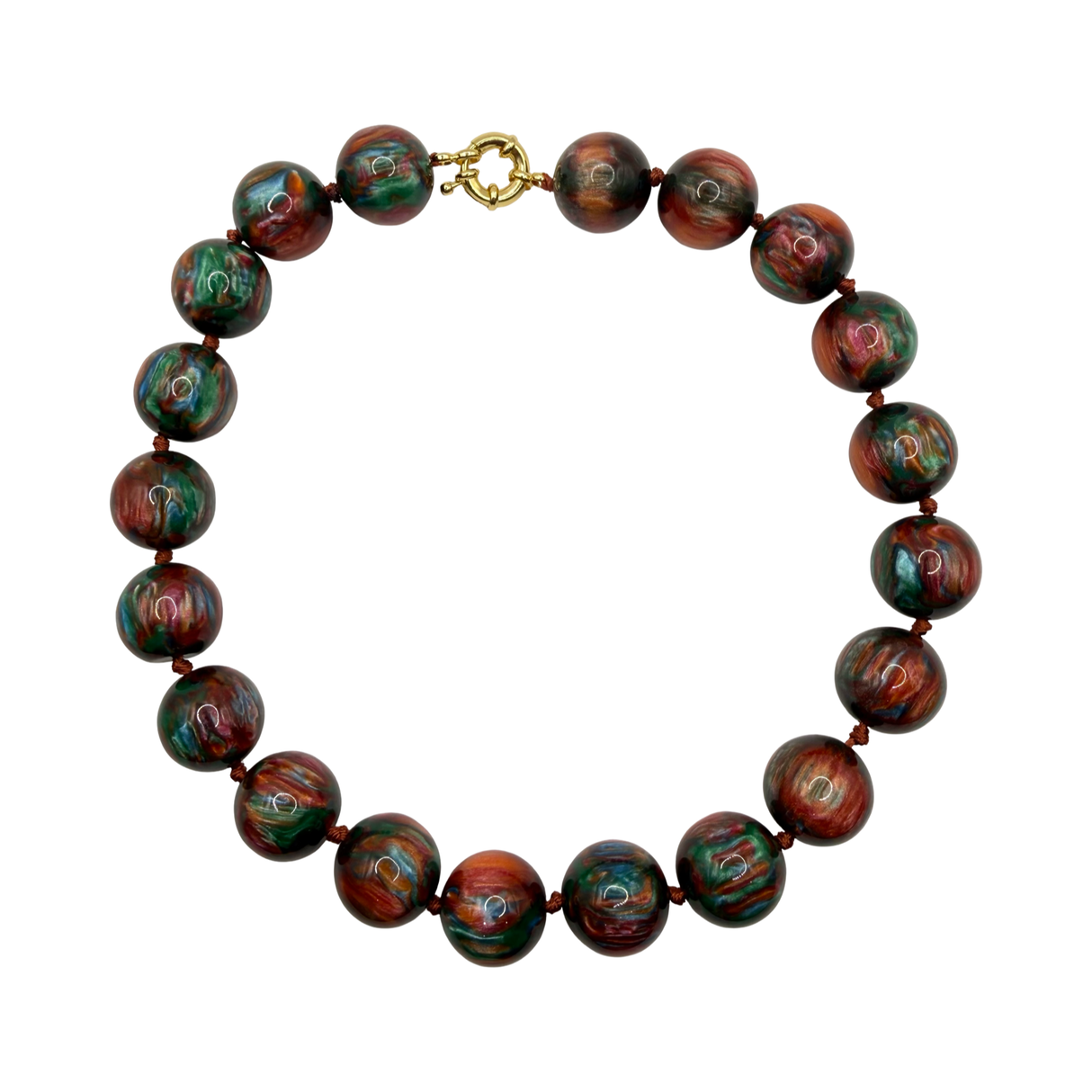 Collana sfere in Resina Multicolor Lunare