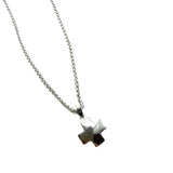 Collana Croce Silver acciaio inossidabile