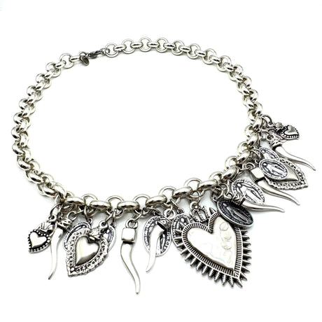 Collana Cuore Sacro, Corno e Madonnine
