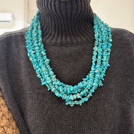 Collana Multifili Turchese
