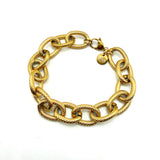 Bracciale Rolò martellato dorato in acciaio inossidabile