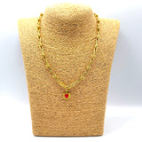 Collana maglia Staffa Gold e cuore sacro