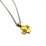 Collana Croce Bicolor acciaio inossidabile