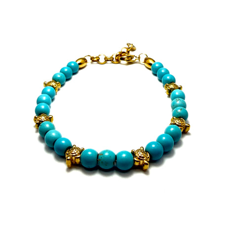 Bracciale pietre e pepite Tartaruga in Acciaio inossidabile