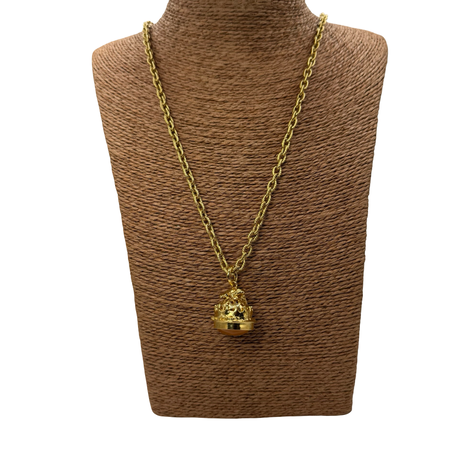 Collana Lanterna 6 Campana Corniola Arancio e Rana