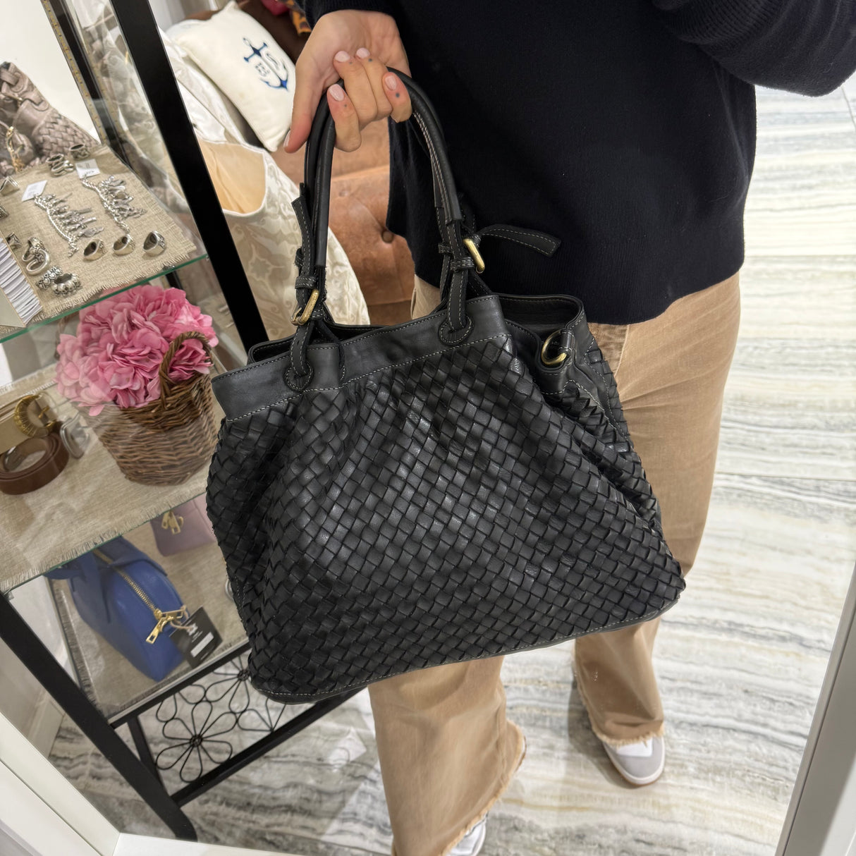 Borsa Intreccio Big Black