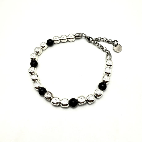 Bracciale Pepite Cubo Argento925 e Onice