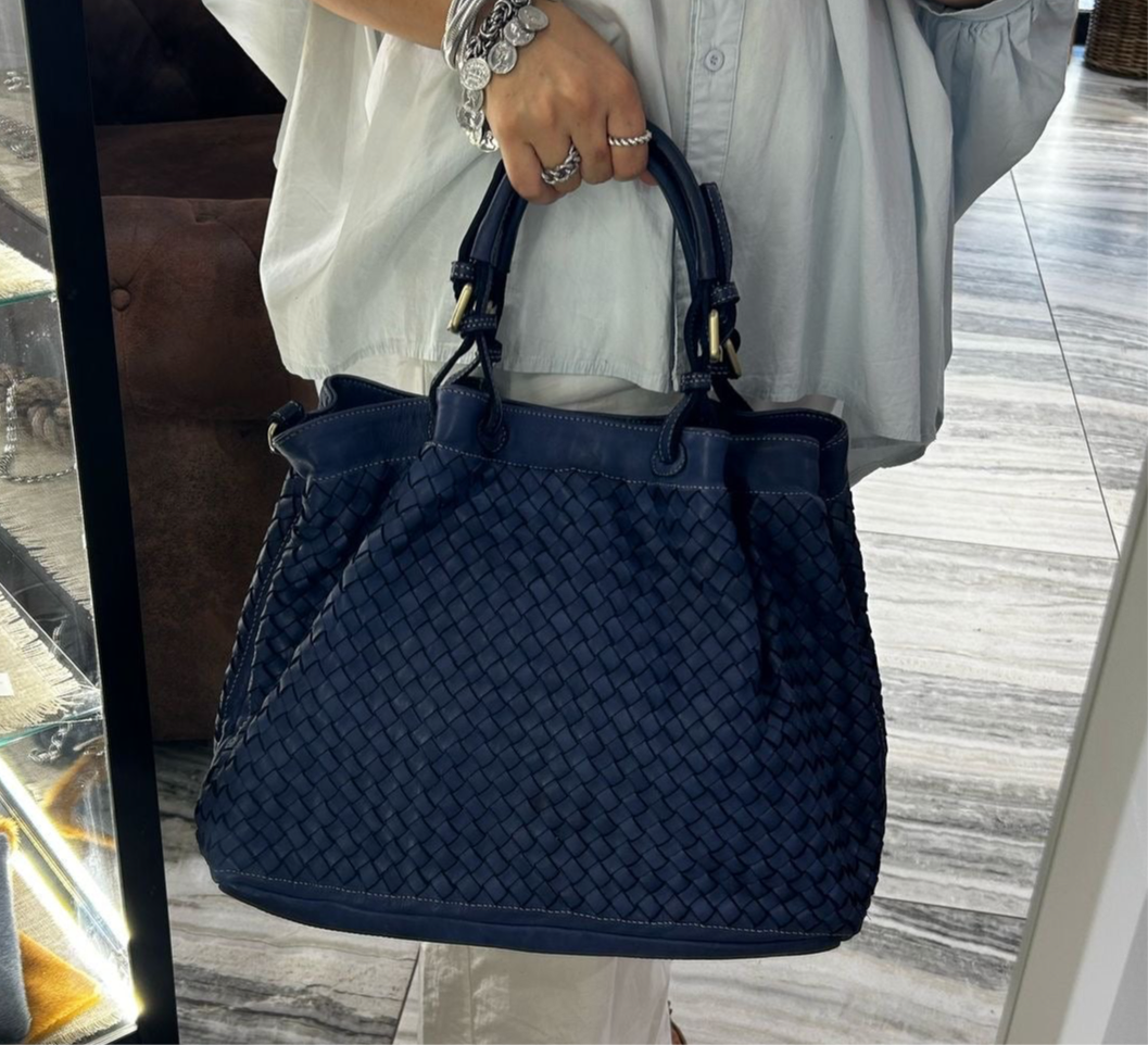 Borsa Intreccio Blu