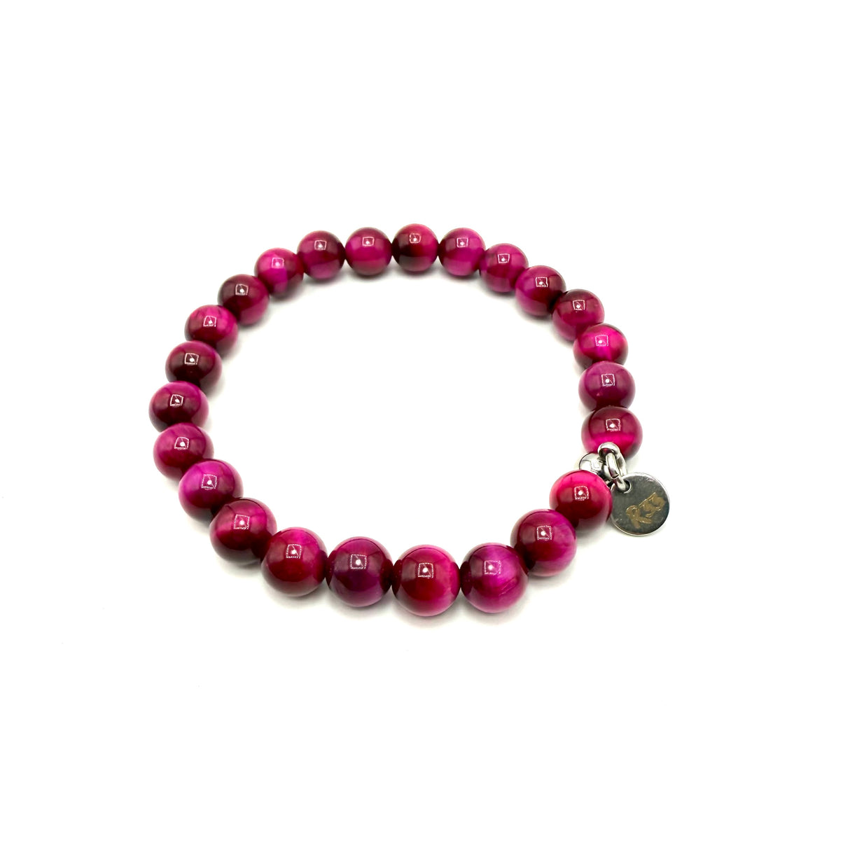 Bracciale pietre Occhio di Tigre Fucsia