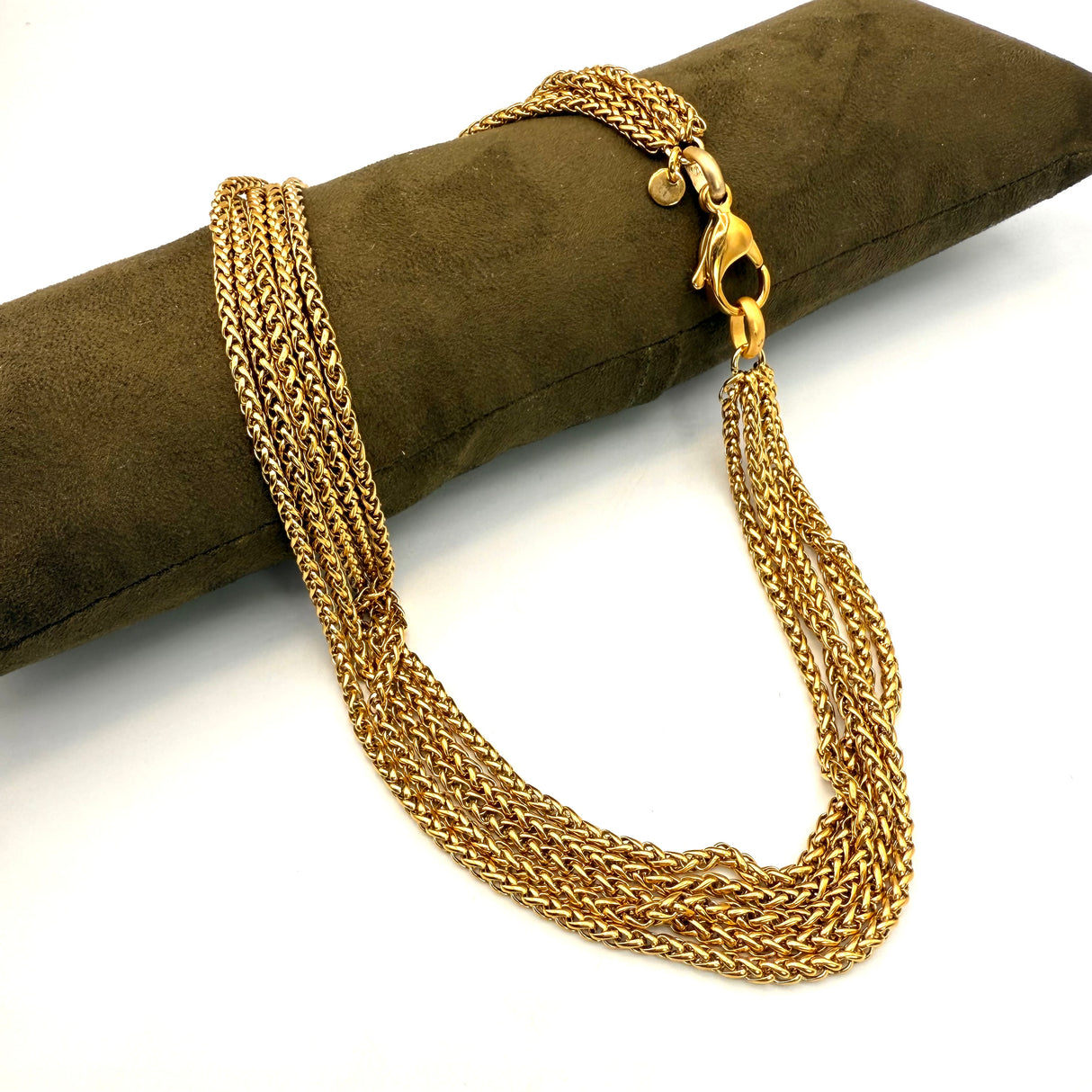 Collana Multifili Spiga Dorata