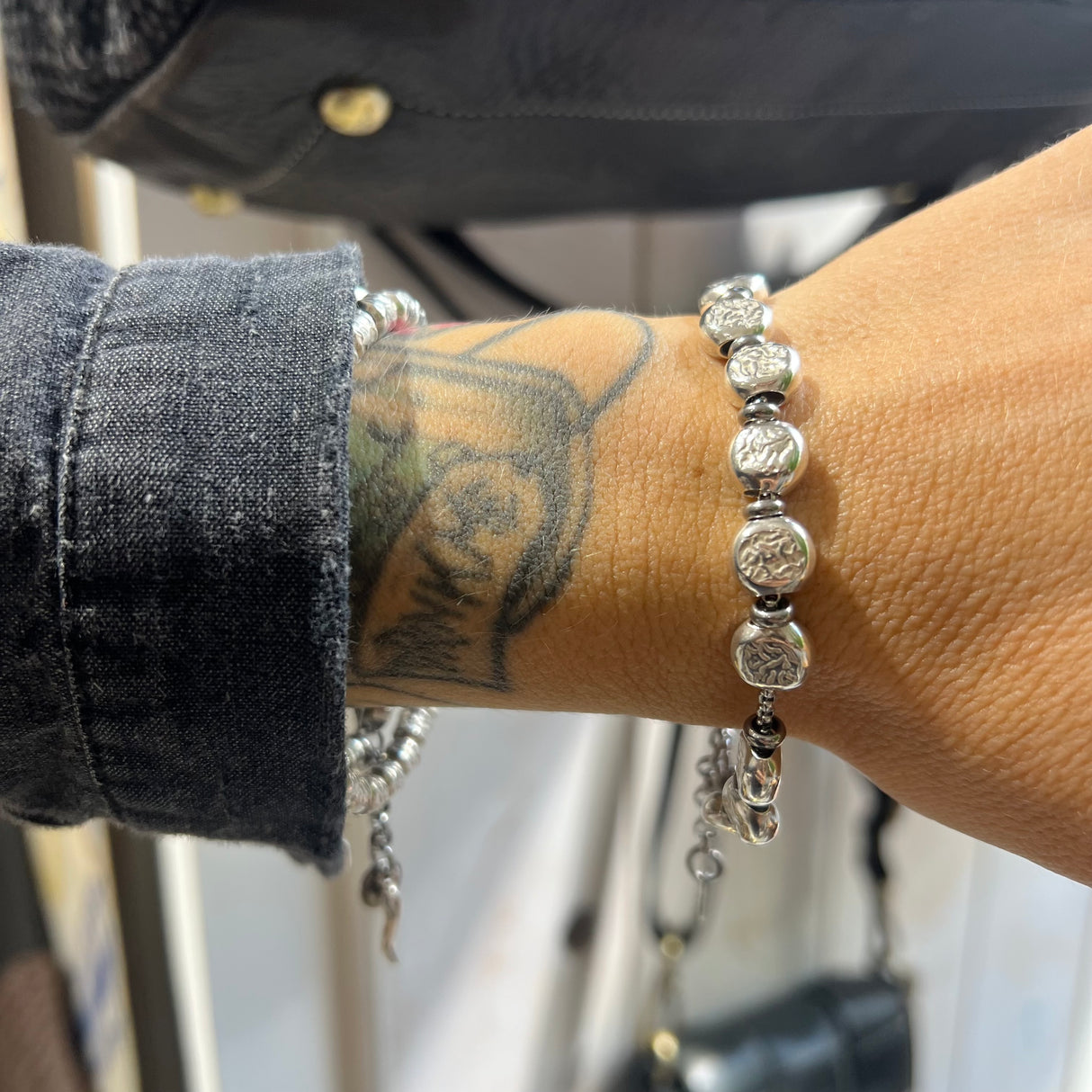 Bracciale Pepite martellate Big Argento925