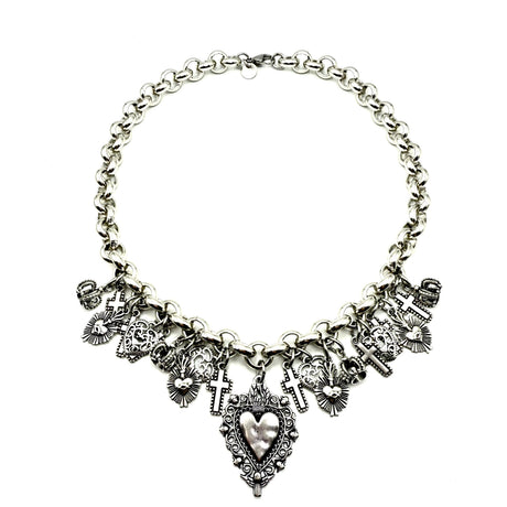 Collana Cuore Sacro, Croci e Corone