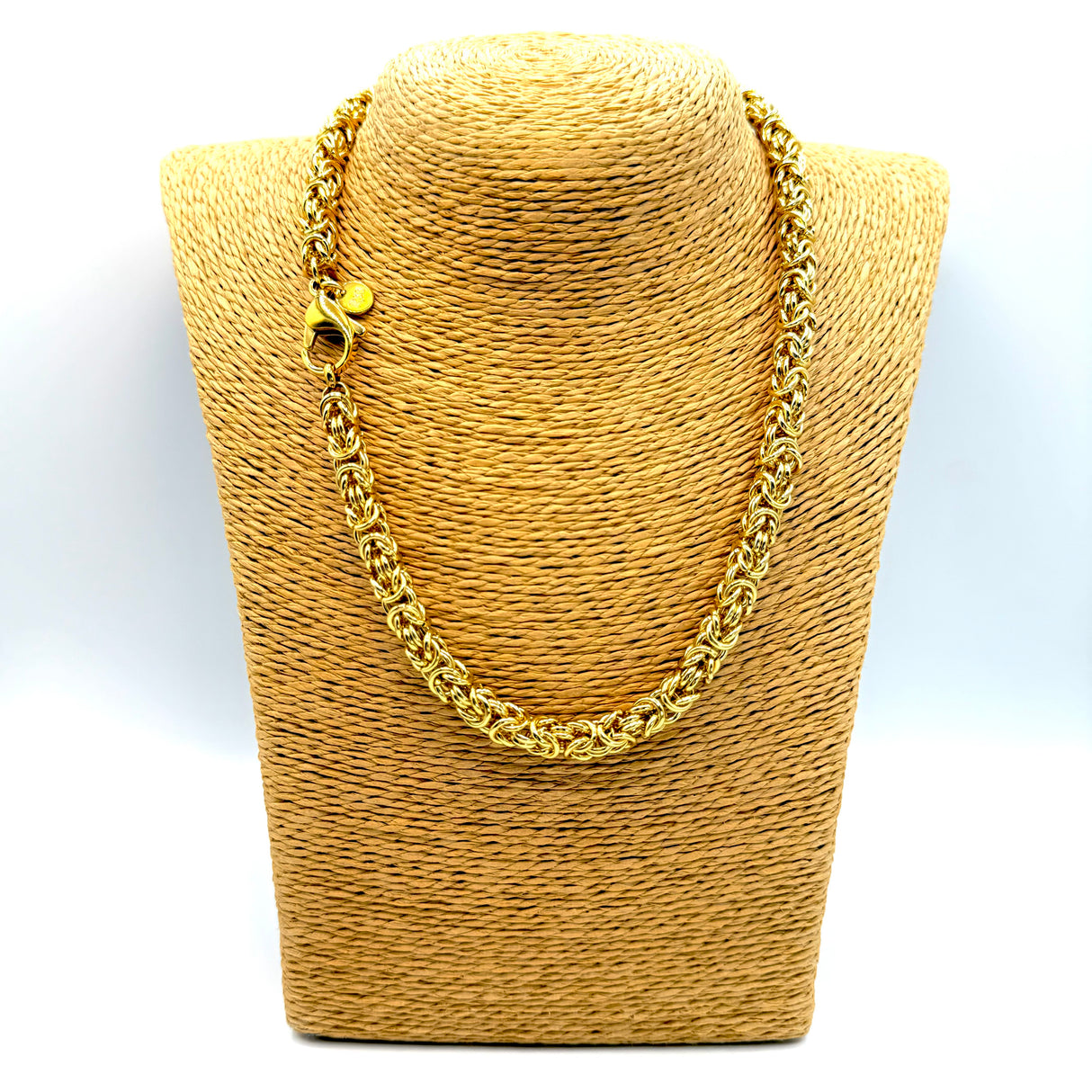 Collana Bizantina Dorata Acciaio Inossidabile