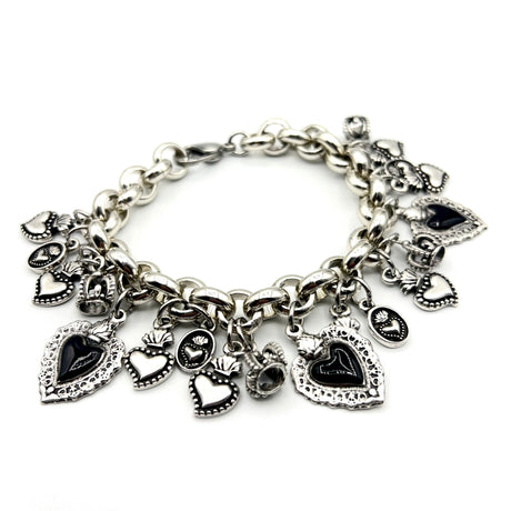 BRACCIALE LUCKY CUORE SACRO BLACK 3 CUORI