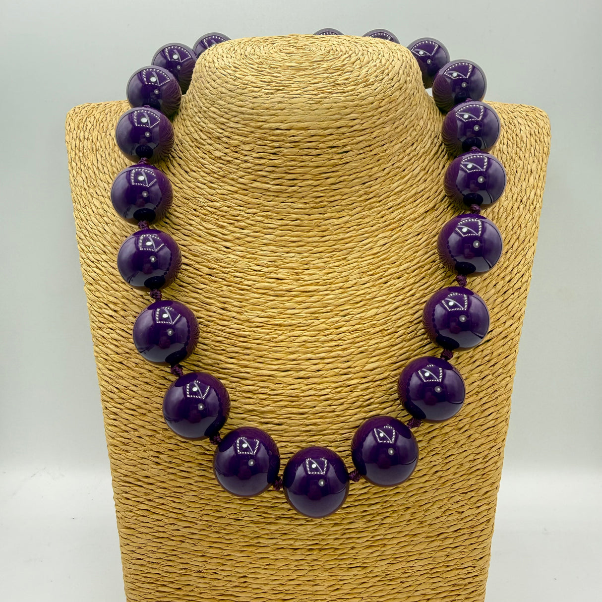 Collana sfere in Resina Viola