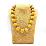 Collana sfere in Resina Occhio di Tigre dorato