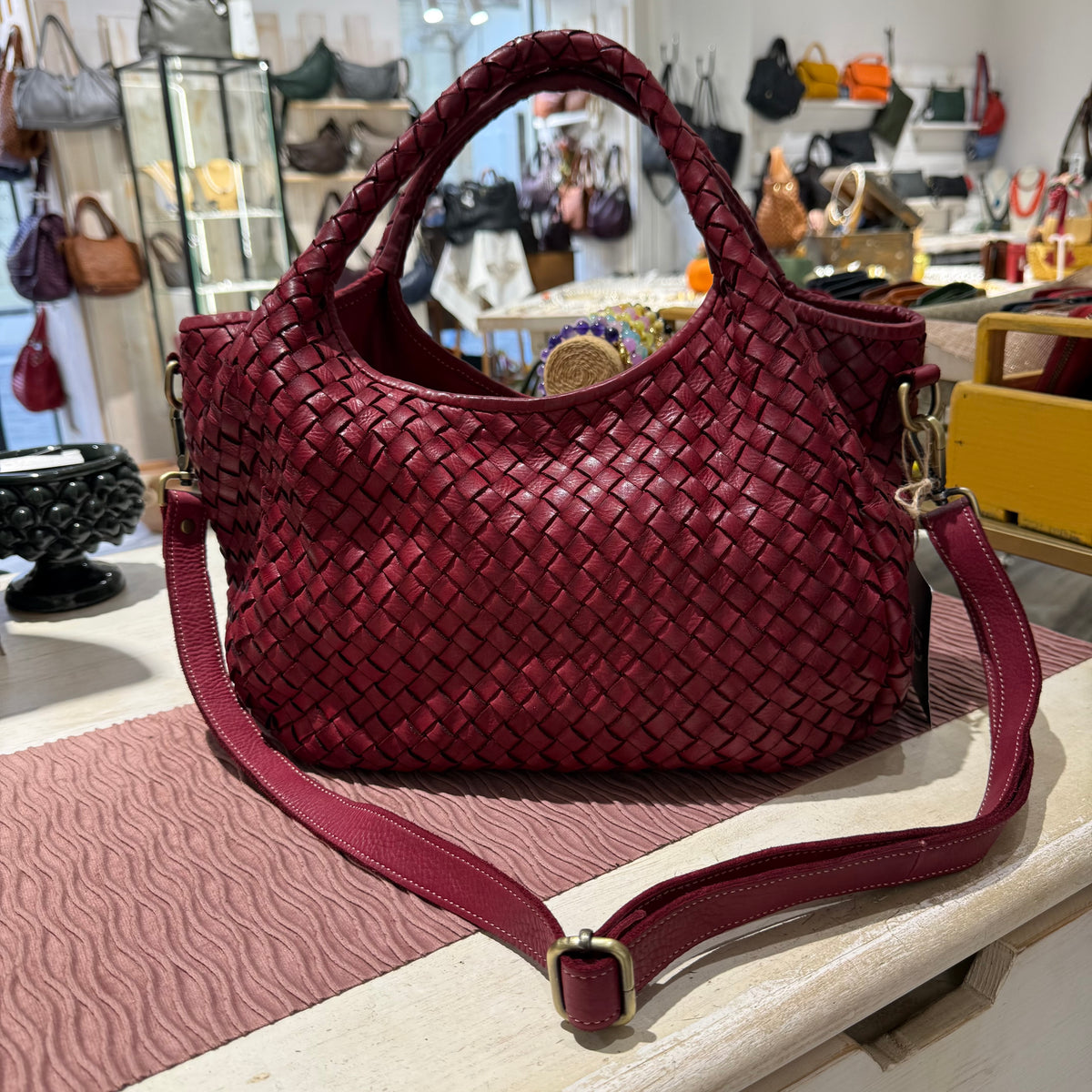 Borsa Intreccio Anita Vino