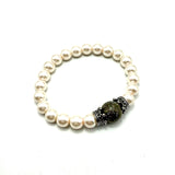 Bracciale Corone Perle e Pirite