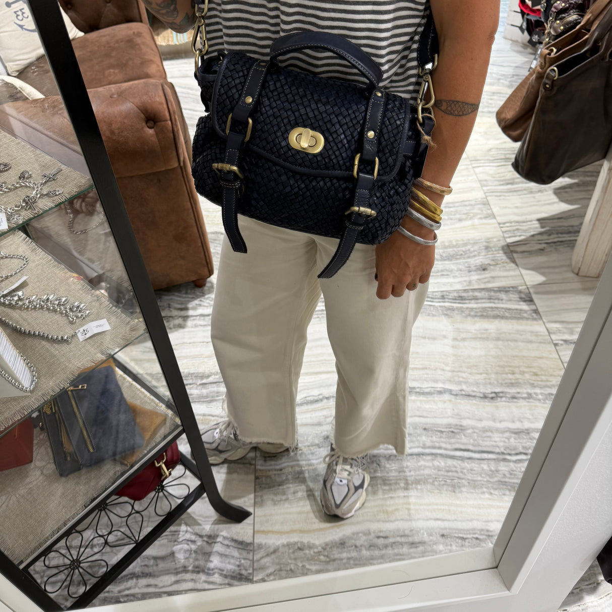 Borsa Dobby Blu
