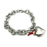 Bracciale Cuore Satinato Silver Acciaio Inossidabile