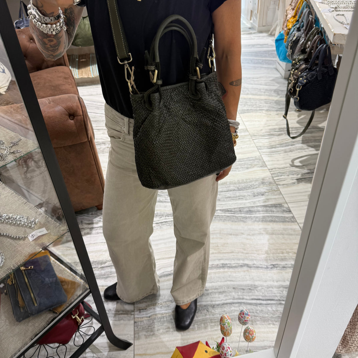 Borsa Rachele Small Verde Militare