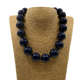 Collana sfere in Resina Blu scuro