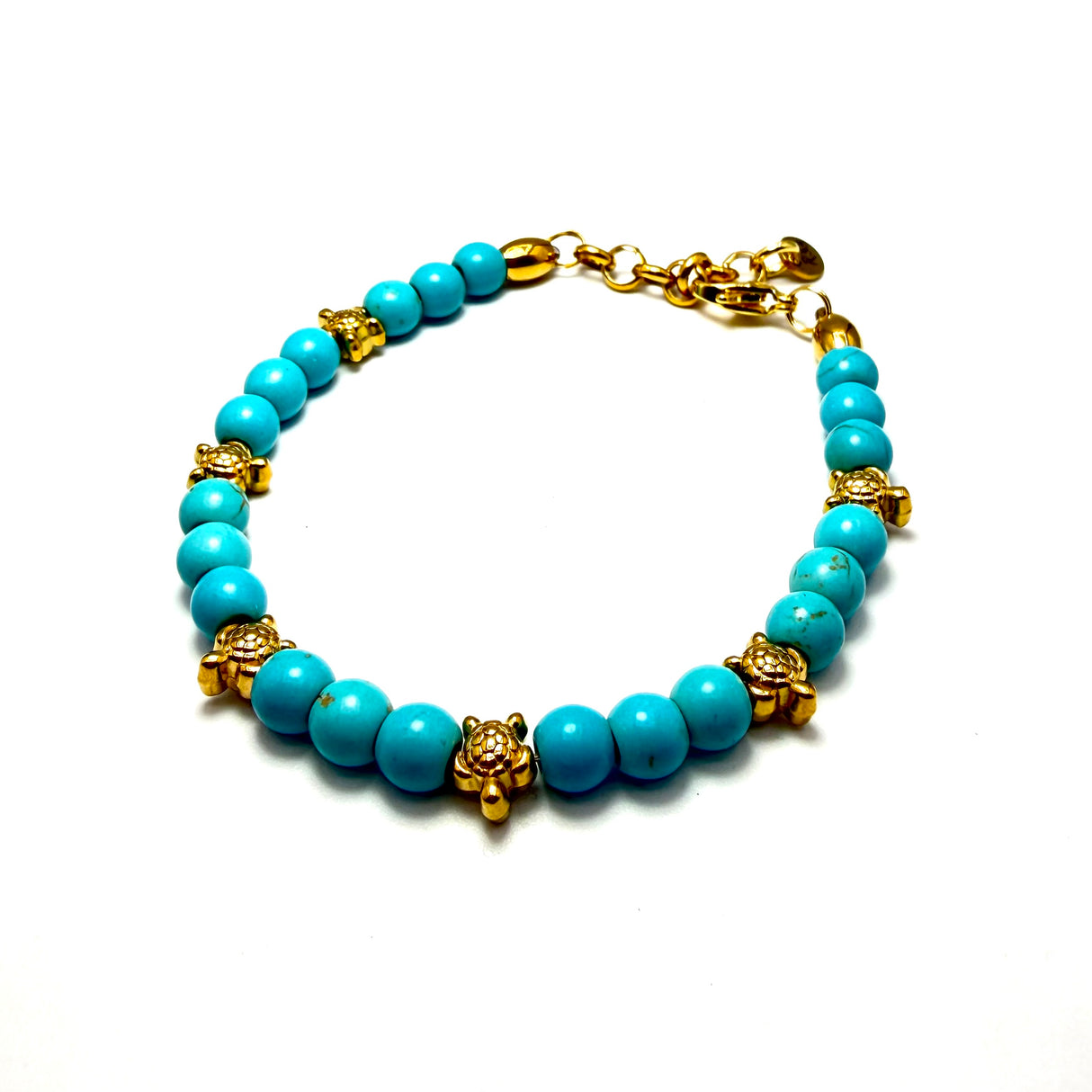 Bracciale pietre e pepite Tartaruga in Acciaio inossidabile