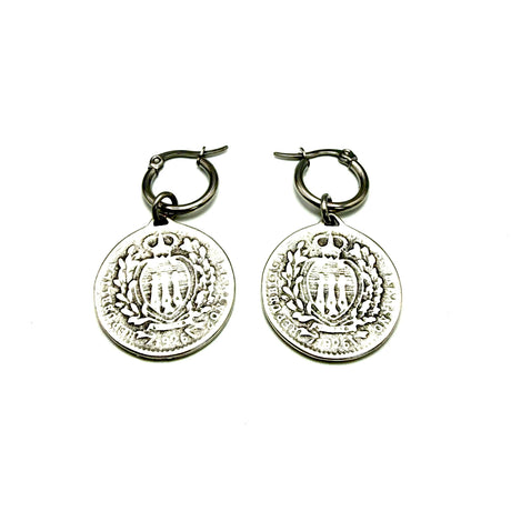 Orecchini Cerchio con moneta