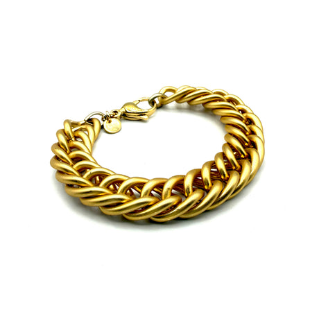 Bracciale Grumetta Spina di pesce Oro opaco