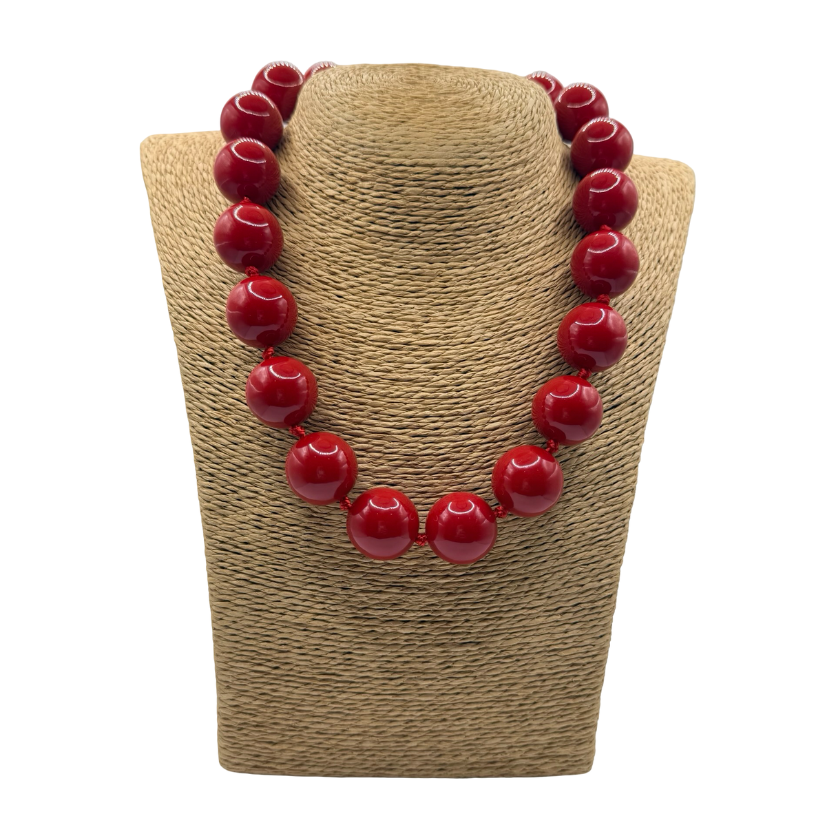 Collana sfere in Resina Rosso