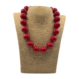 Collana sfere in Resina Rosso