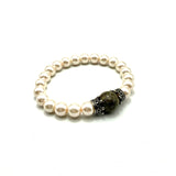 Bracciale Corone Perle e Pirite