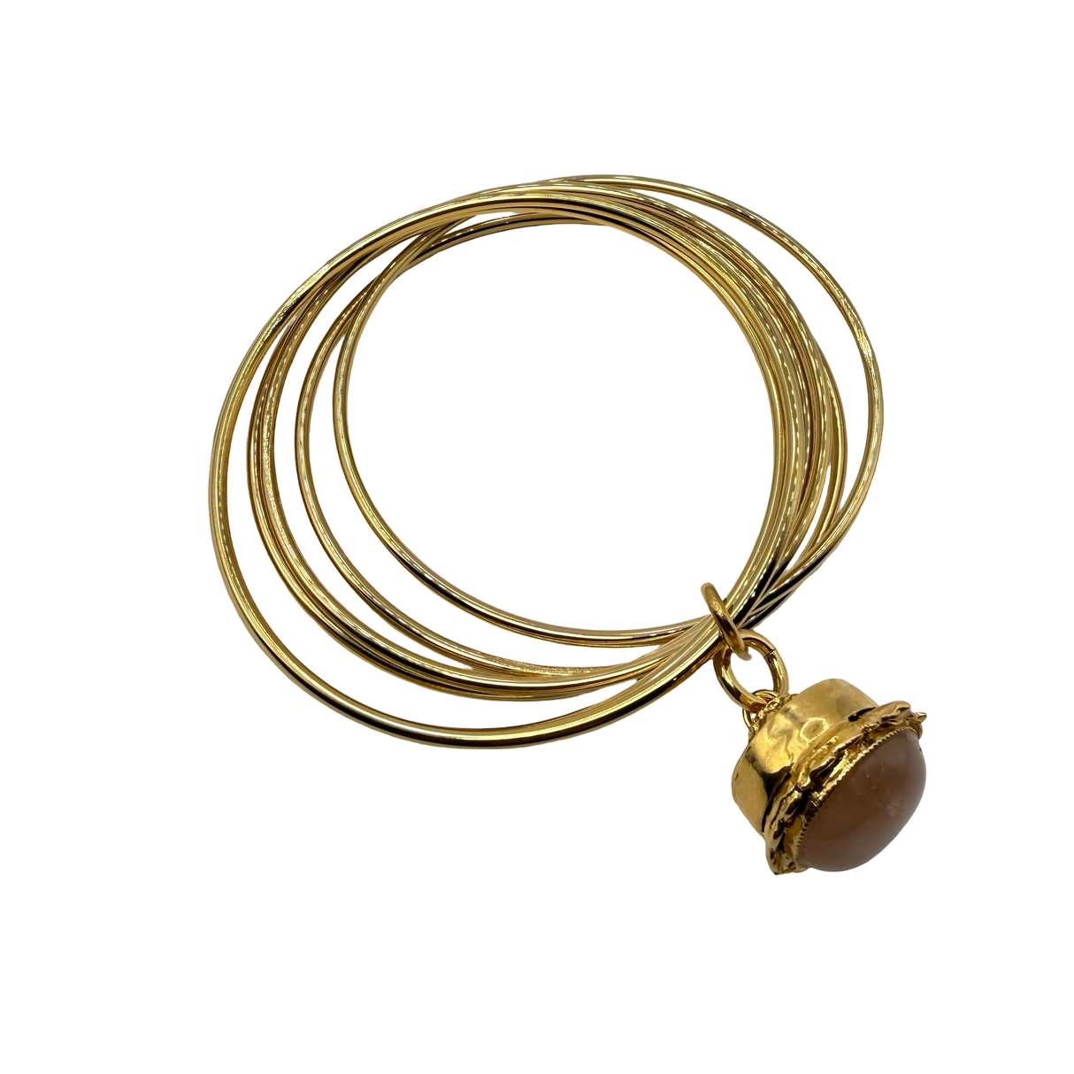 Bracciale 6 fili Lanterna Campana quarzo Rosa