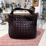 Borsa Mirtilla Small intrecciata Borgogna