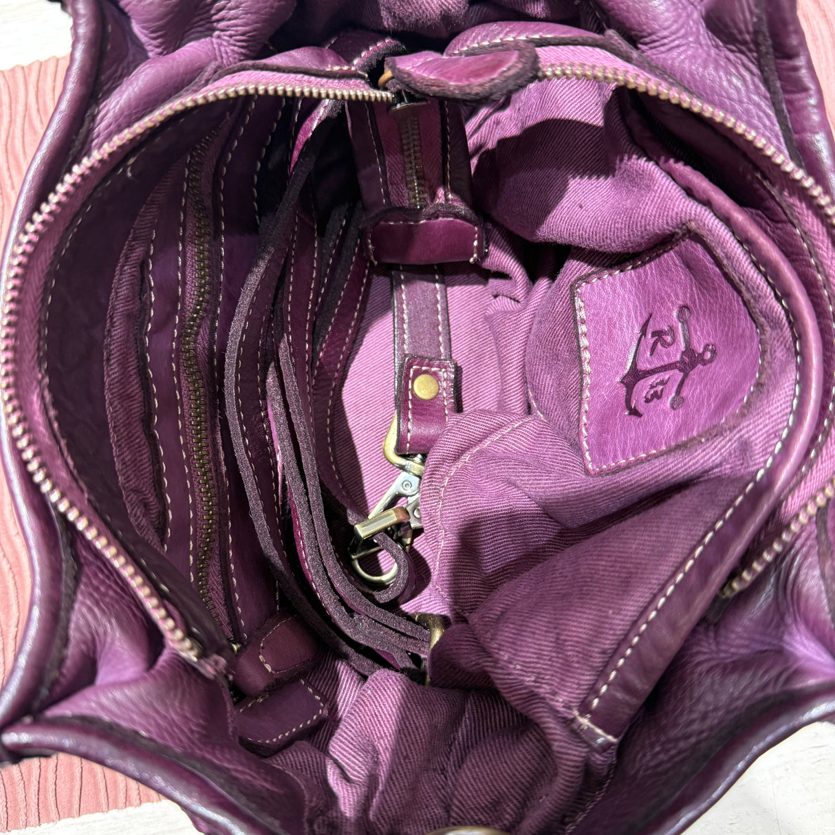 Borsa cestino Hermione small Borgogna