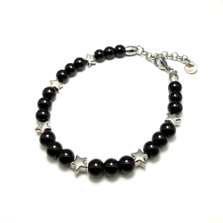 Bracciale pietre e pepite Stelle in Acciaio inossidabile