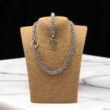 Collana e Bracciale Bizantina Media gancio ad anello DUO