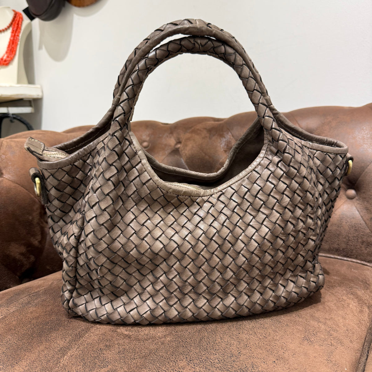 Borsa Intreccio Anita Taupe