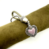 Portachiavi CUORE SACRO SMALTATO